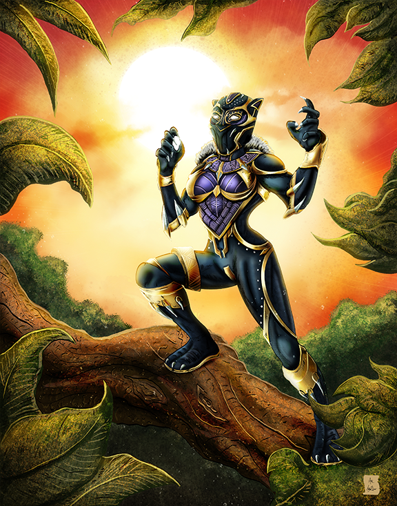 CANVAS - QUEEN PANTHER PROTECTOR